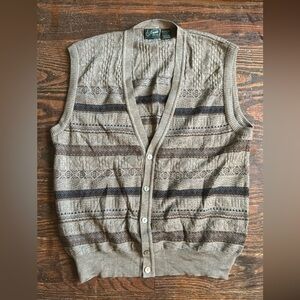 Maglifico Florence Brown Patterned Knit Vest